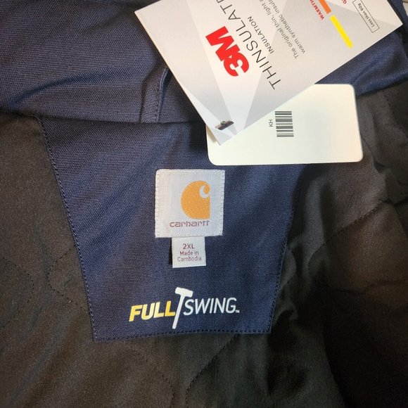 CARHARTT BIG MEN'S FULL SWING CRYDER QUICK DUCK WORK JACKET 2XL - Picture 8 of 9